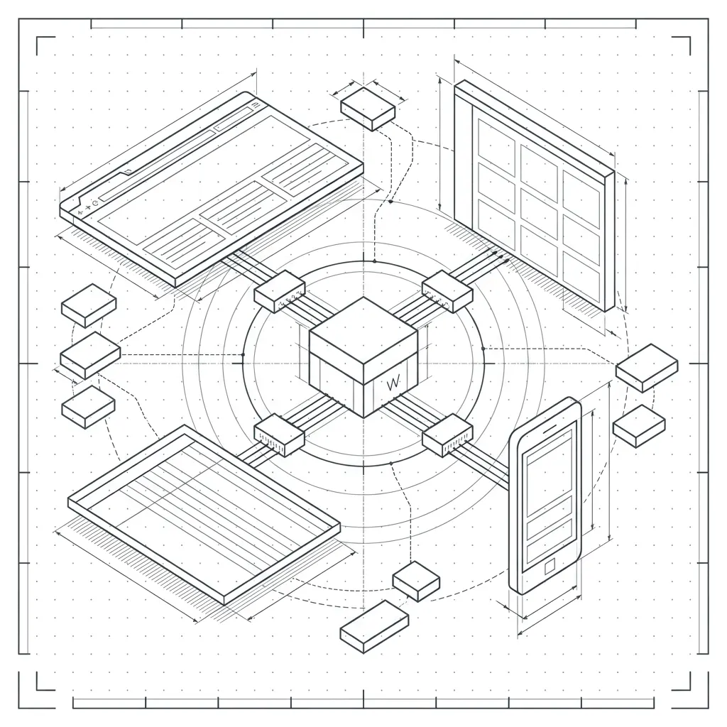 Visual técnico sobre o método de arquitetura e entrega do GRUPOW